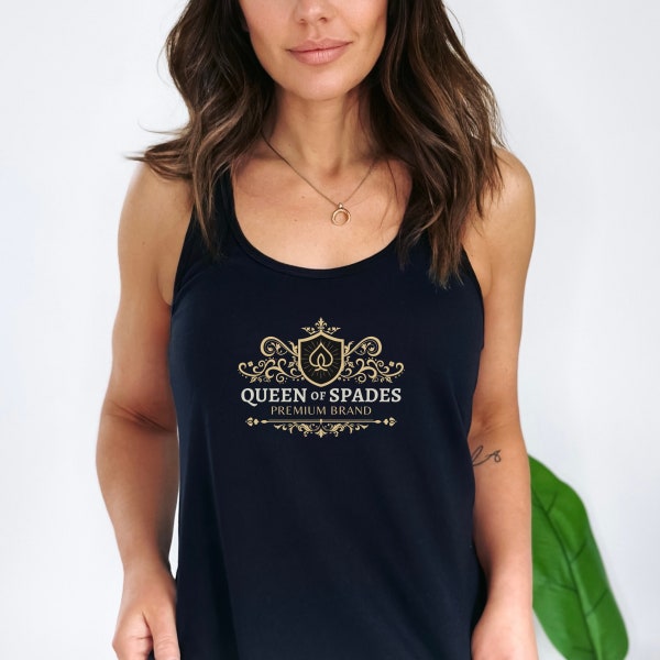 Queen of Spades Tank Top for QOS wife Shirt for Hotwife Summer Tank for BBC Lover Apparel for Vixen wife gift for cuckhold husband shirt