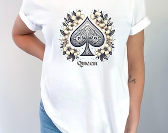 Queen of Spades tshirt for hotwife apparel for qos clothing for discreet wife sharing shirt for bbc addict top for sexy swingers