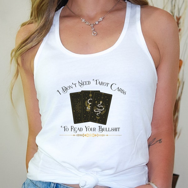 Tarot Card Tank for Tarot Reader Gift for Psychic Shirt for Card Reader -shirts funny gifts for friend