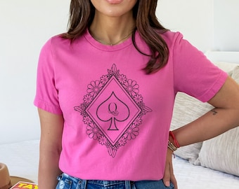 Queen of Spades Shirt TShirt for Hotwife Shirt for Swinger Lifestyle Apparel for wife sharing discreet kink fetish top for cuckhold husband