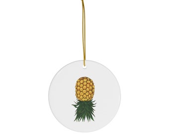 Upsidedown pineapple ornament for swingers christmas party gift for swinger gift for hotwife gift for christmas threesome gift