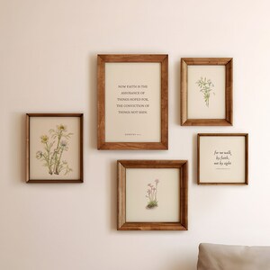 Vintage Floral Christian Gallery Wall Art Set (Digital Download)