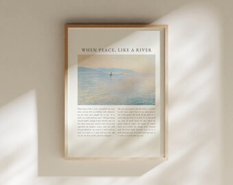 When Peace Like a River Print: Vintage Hymn Lyrics (Digital Download)