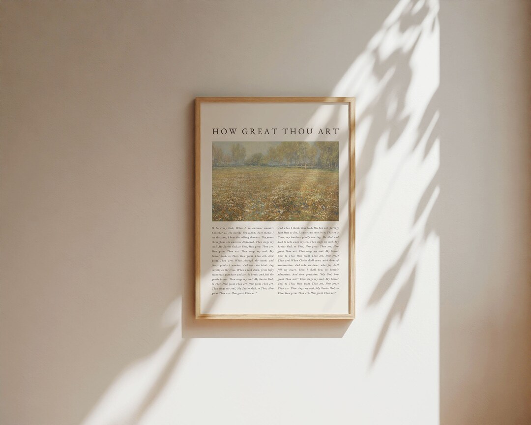 How Great Thou Art Printable Wall Decor Christian Hymn - Etsy