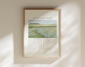 Be Thou My Vision Hymn Lyrics Print, Christian Wall Art (Digital Download)