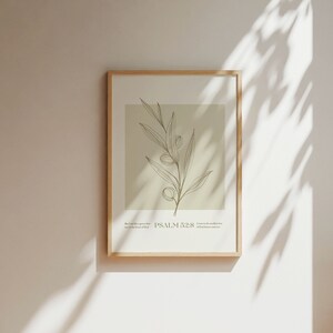 Psalm 52:8, Bible Verse Wall Art, Christian Wall Art, Bible Verse Print, Christian Poster, Olive Tree in the House of God, Christian Gift