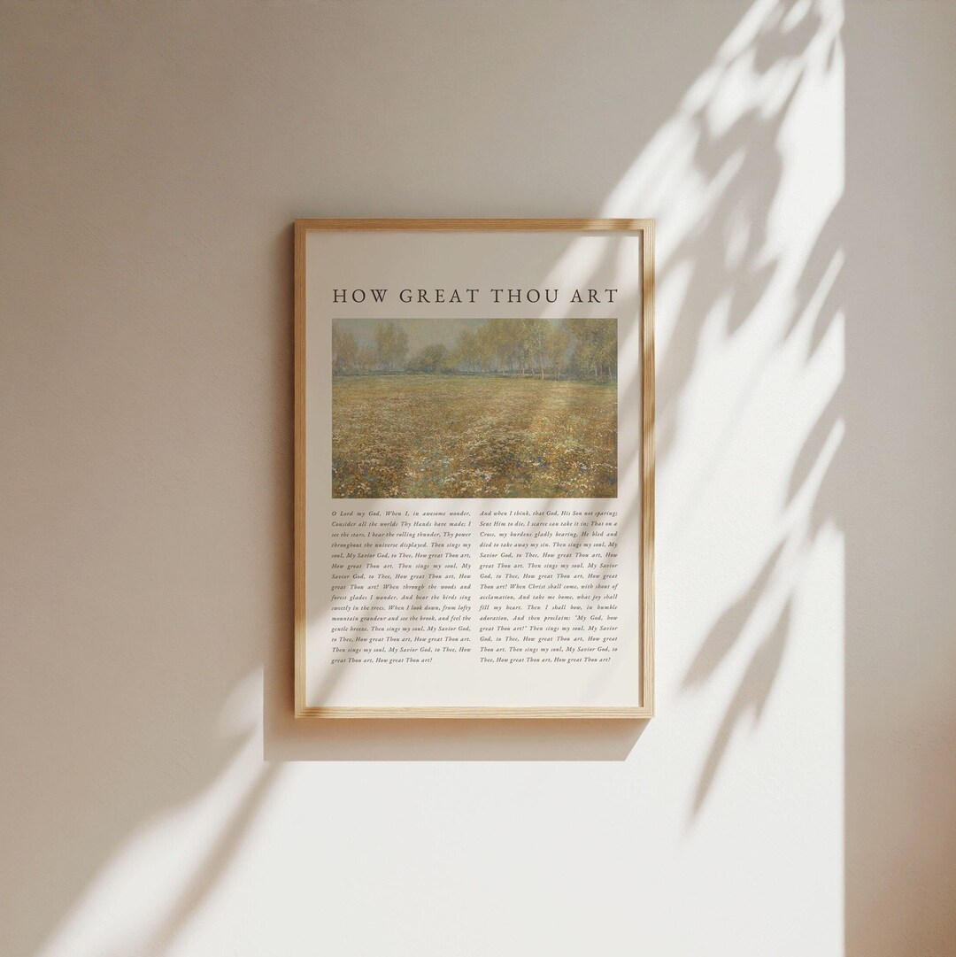 How Great Thou Art Wall Decor: Timeless Inspirational Art for Your Home