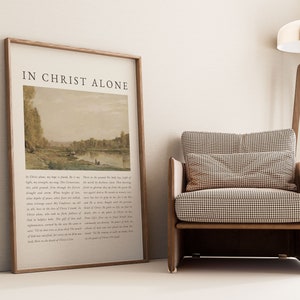 In Christ Alone Printable Wall Decor, Christian Hymn Printable for Home ...
