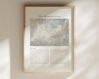 I Am the Resurrection Easter Print: Christian Wall Art (Digital Download)