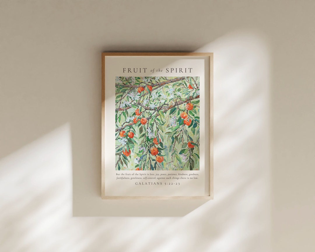 Fruit of the Spirit Print: Vintage Christian Wall Art (digital Download ...