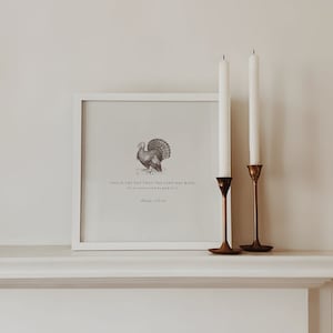 This is the Day that the Lord Has Made, Christian Fall Wall Art, Thanksgiving Wall Art, Minimalist Bible Verse Poster, Vintage Turkey Print