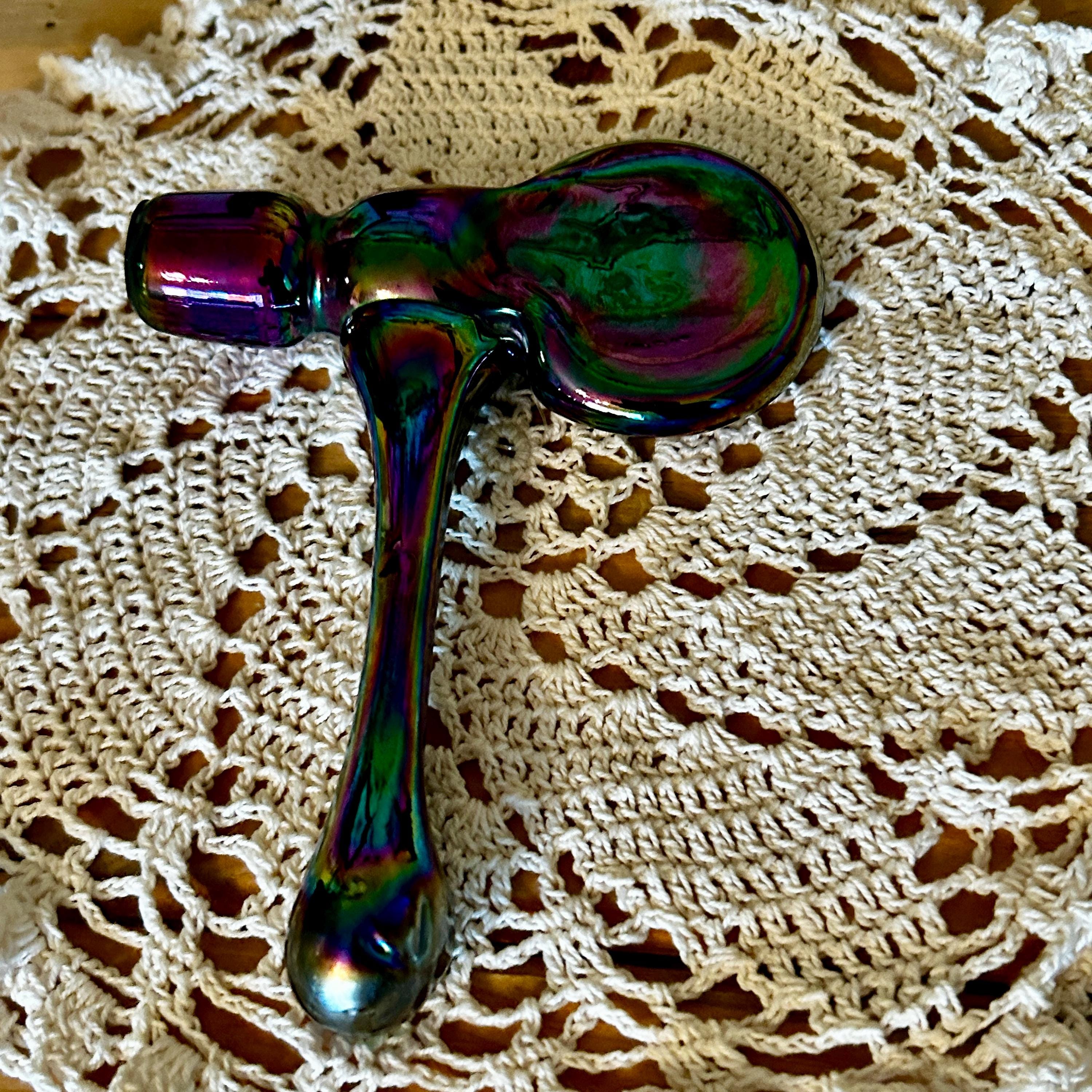 Vintage Gibson Glass Amethyst Carnival Glass Axe -signed - Etsy