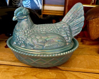 Mosser Jadeite Hen on Nest Candy Dish 4