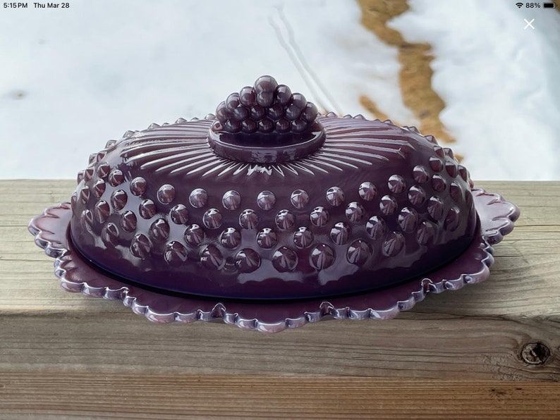 Mosser Glass Gigi Hobnail Butter Dish - Thumbnail 5