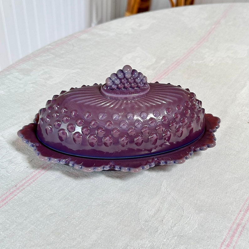 Mosser Glass Gigi Hobnail Butter Dish
