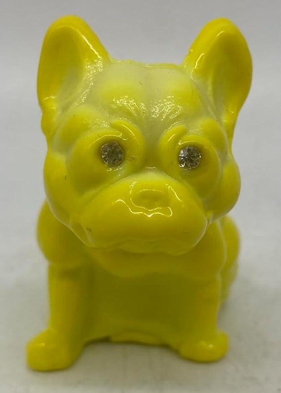 Westmoreland Mold French Bulldog Figurine –dandelion Yellow