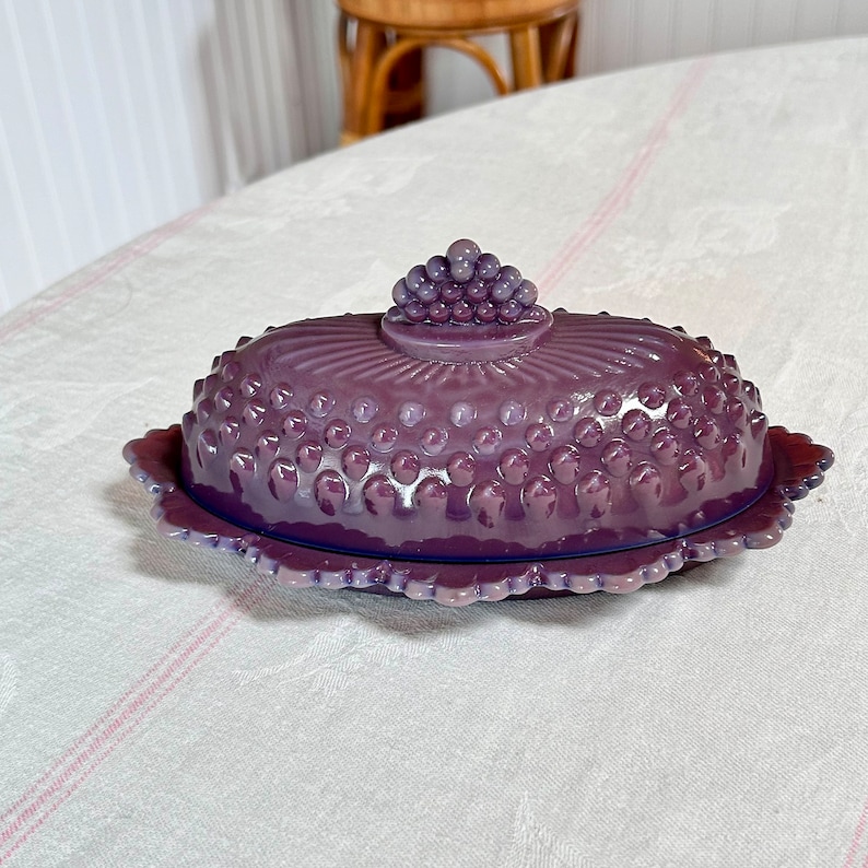 Mosser Glass Gigi Hobnail Butter Dish