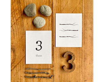 Natur Mathe-Spiel Zum Ausdrucken | Zähl-Aktion | Memory Spiel | Rechnen | Charlotte Mason Montessori PreK Kindergarten Hausschule