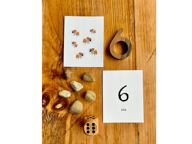 Nature Math Game Printable Counting Activity Number Matching Game ...
