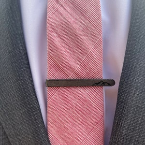Customizable Tie Clip, Personalized  Leather Tie Bar For Men or Boys, Fathers day, Wedding, Anniversary, Birthday, Missionary, handmade gift