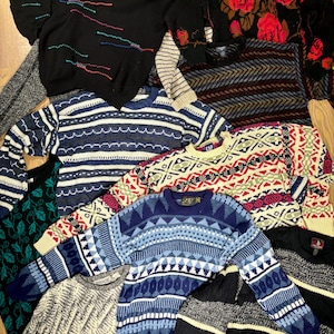 Mystery Vintage Grandpa Sweater: 90s Knit Pullover (Sizes S-2XL)