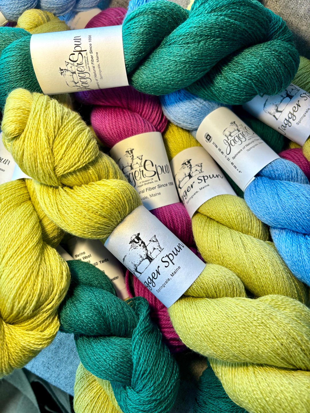 New Old Stock 100% Wool Jagger Spun Made in Maine Yarn, Multiple Colors ...
