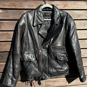 Vintage leather jacket 70s M - Vintage Store