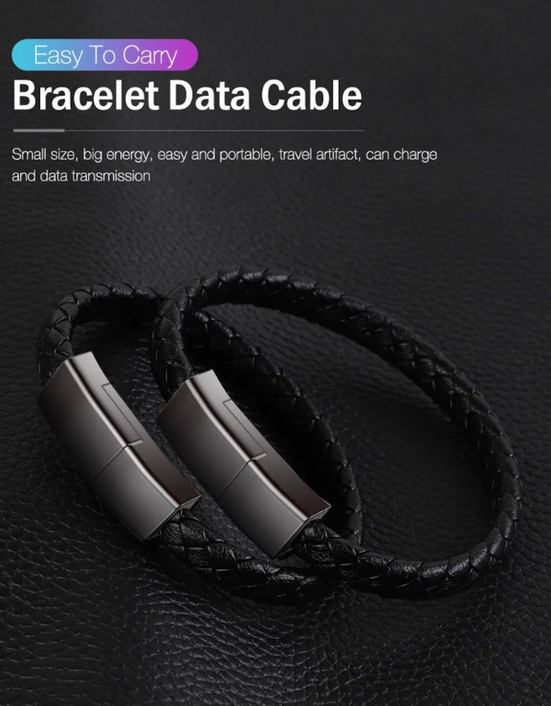 Fast Charging Lightning to USB Cable Bracelet for iPhone Etsy