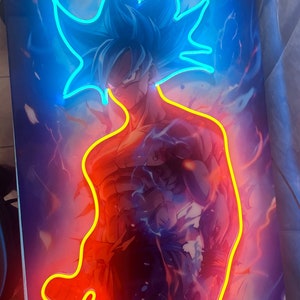 Goku Poster. Neon Lighting with resin finish.