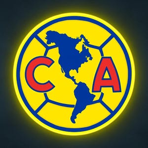 Handcrafted Club America-Inspired 3D LED sign| Resin gloss Finish | Neon wall art