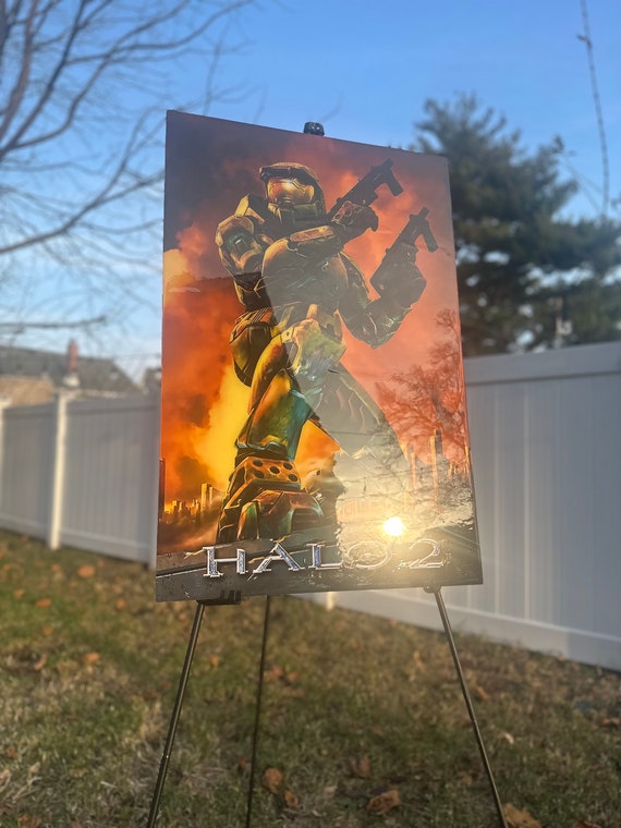 [非売品] HALO 2 ポスター　販促品　B2 Halo 2 Rare Holographic Embossed Metallic Promo Poster Xbox New