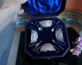 Set di ciotole in argento antico inglese, Birmingham 1904, TLJ32