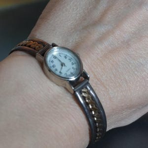 Vintage sterling Quartz wrist watch, Decorative silver watch, Women silver watch, Silver watch gift for her, Watch for mam W24