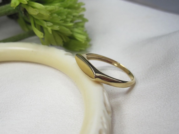 New Solid Gold 9kt Signet Bar Ring, N11 - image 7