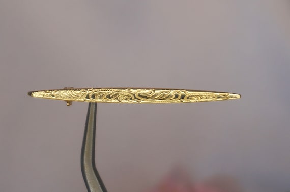 Edwardian 8ct Gold Bar Brooch,Gold Tie pin brooch… - image 7