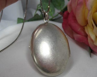 Stort medaljonghänge i 925 sterlingsilver, vintage-minnesmycken, TB253