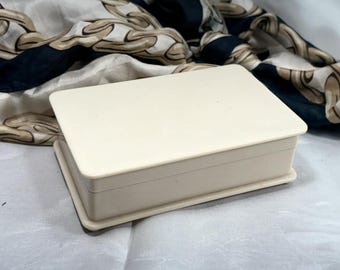 Vintage Celluloid "French Ivory" Imitation/Faux Trinket Box