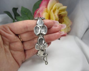 Unique Silver Statement Bracelet, Victorian Era Antique, TB192