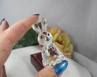 SWAROVSKI KONIJN MOEDER, Schattig vintage kristallen konijn uit de jaren 80, niet meer in productie, TB600
