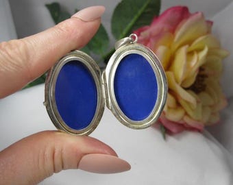 Medaljong i 925 sterlingsilver, vintage-minnessmycken, TB252
