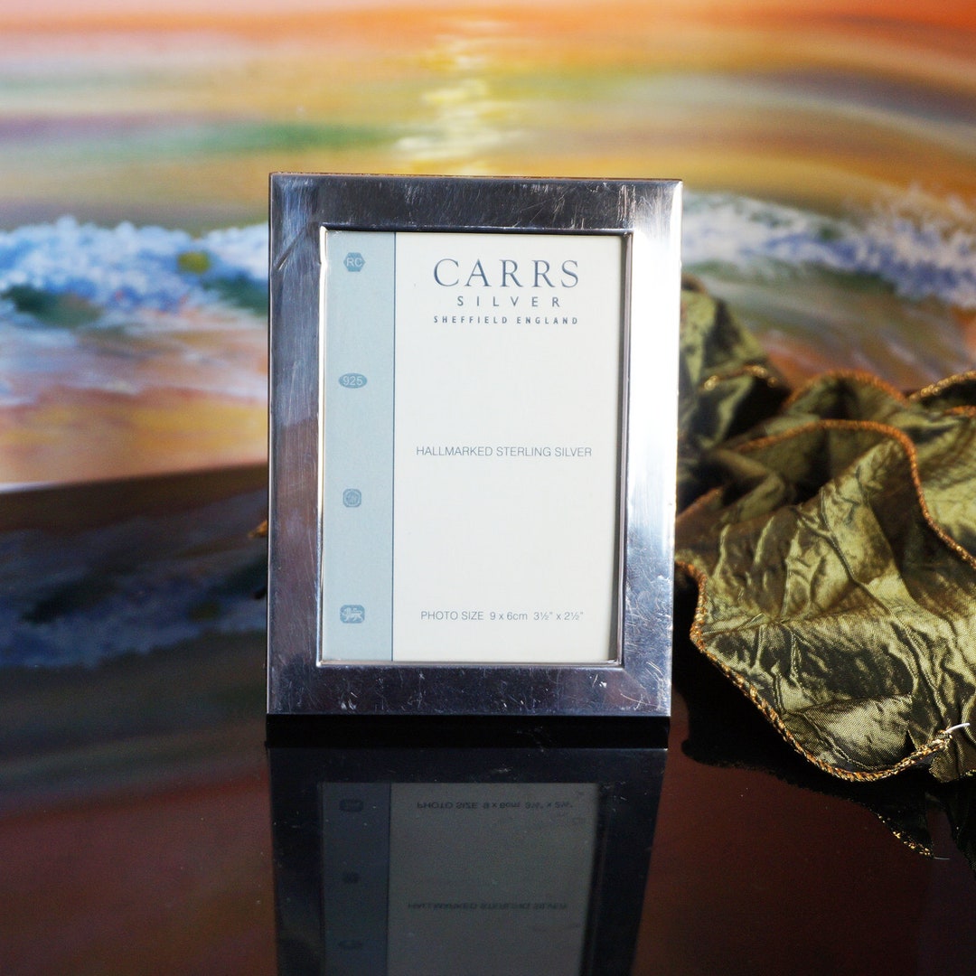 Silver Photo Frame, Carrs Silver Sheffield England Photo Frame, Sterling Silver Small Frame