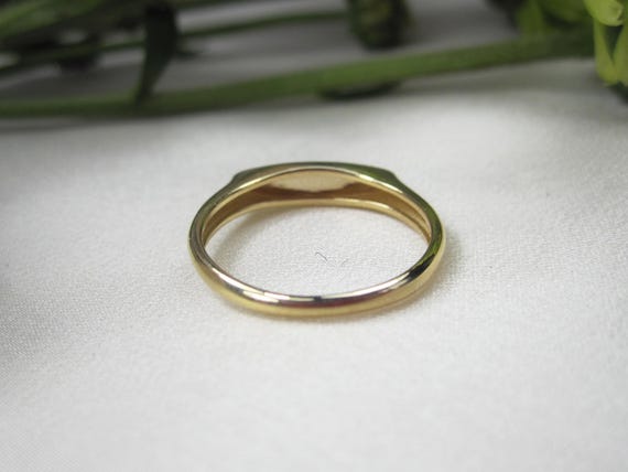 New Solid Gold 9kt Signet Bar Ring, N11 - image 6