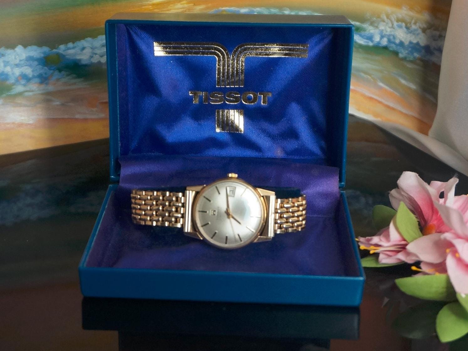 Tissot white 10k gold watch. Mathey Tissot Ladies Vintage 10K Gold Filled Swiss Made  main image 2