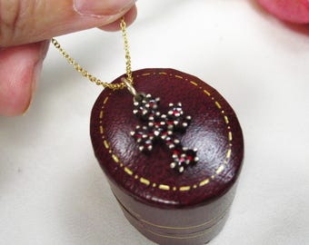 Victorian silver Garnet cross pendant, G17S