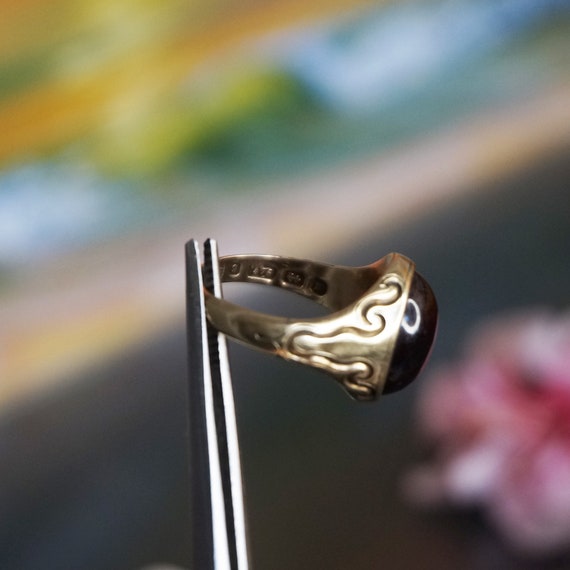 George VI garnet ring, 9ct gold gentleman's foil … - image 7