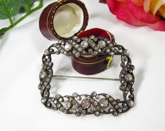 Antieke sterlingzilver 19e-eeuwse Georgische plakspeld met gesp, P12