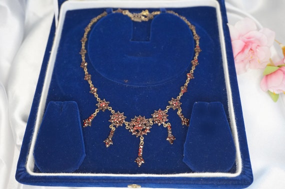 Victorian Bohemian Garnet Necklace 1840-50 Large … - image 7
