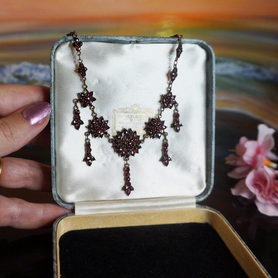 Victorian Bohemian Garnet Necklace 1840-50 Large … - image 4