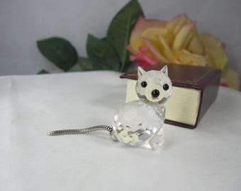 SWAROVSKI CAT MINI (var1), schattige vintage kristallen kat uit de jaren 80, niet meer verkrijgbaar, TB597