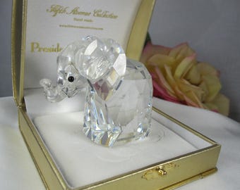 SWAROVSKI ELEPHANT Medium, Collectible Vintage Retired Crystal Elephant, TB622